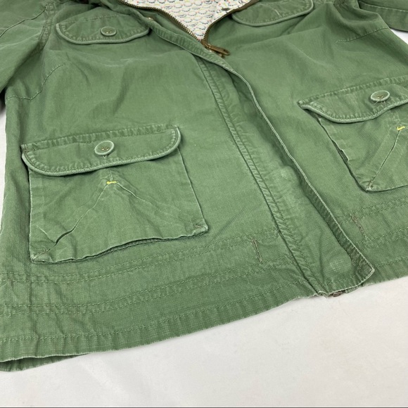 3/$25 Roxy Army Green Canvas Bomber Jacket Small Lightweight Coat Small - Picture 4 of 8